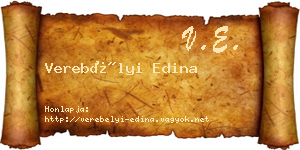 Verebélyi Edina névjegykártya