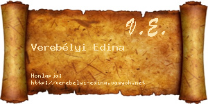 Verebélyi Edina névjegykártya