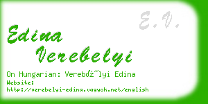 edina verebelyi business card